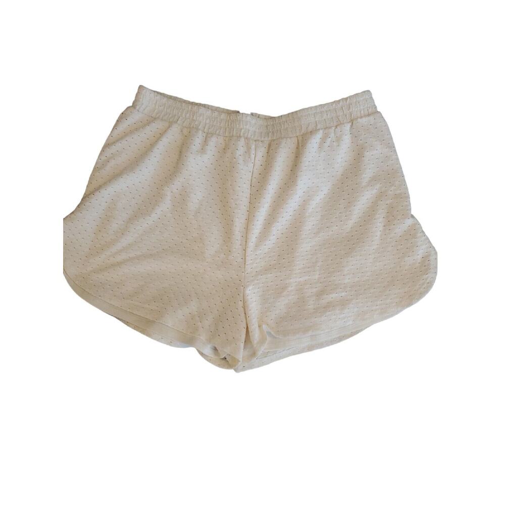 Wild Fable Women's Pull On Eyelet Lined Shorts Cream Size Large EUC